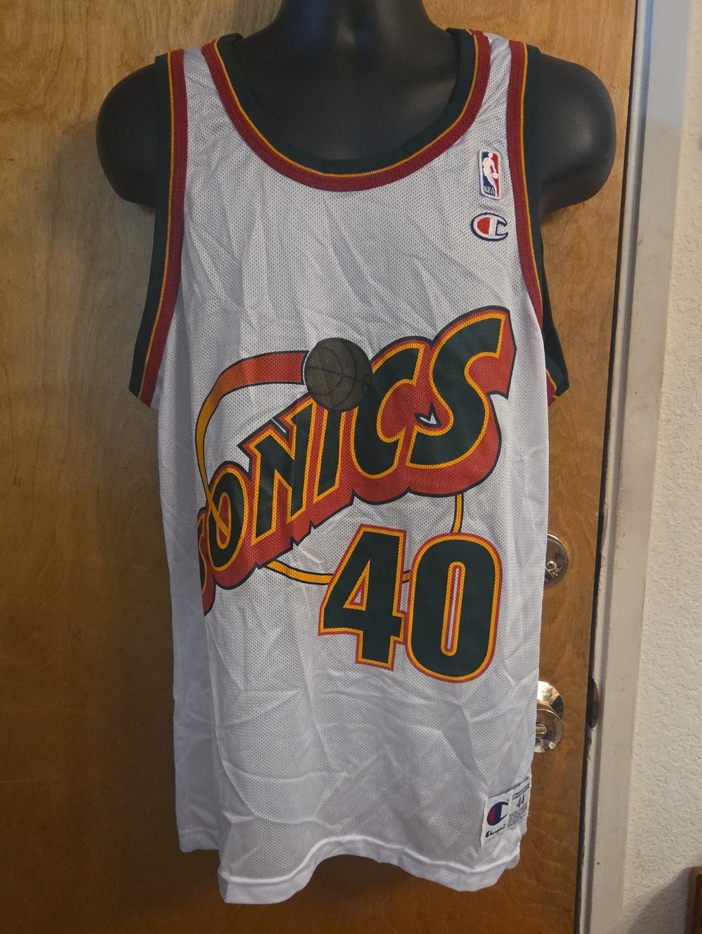 NWT SEATTLE SONICS SUPERSONICS #40 KEMP BASKETBALL JERSEY RARE VINTAGE NBA SZ 44